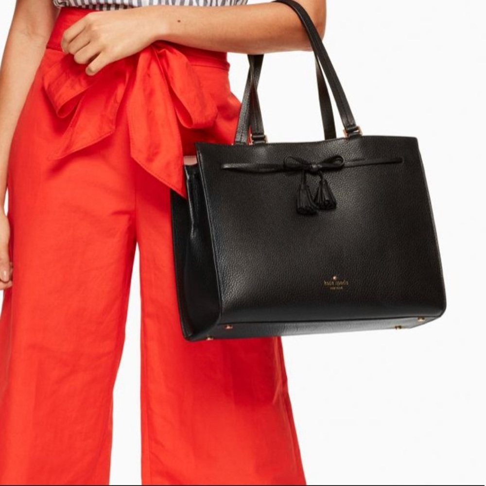 Kate spade Hayes large tote black shoulder bag new - Picture 4 of 7